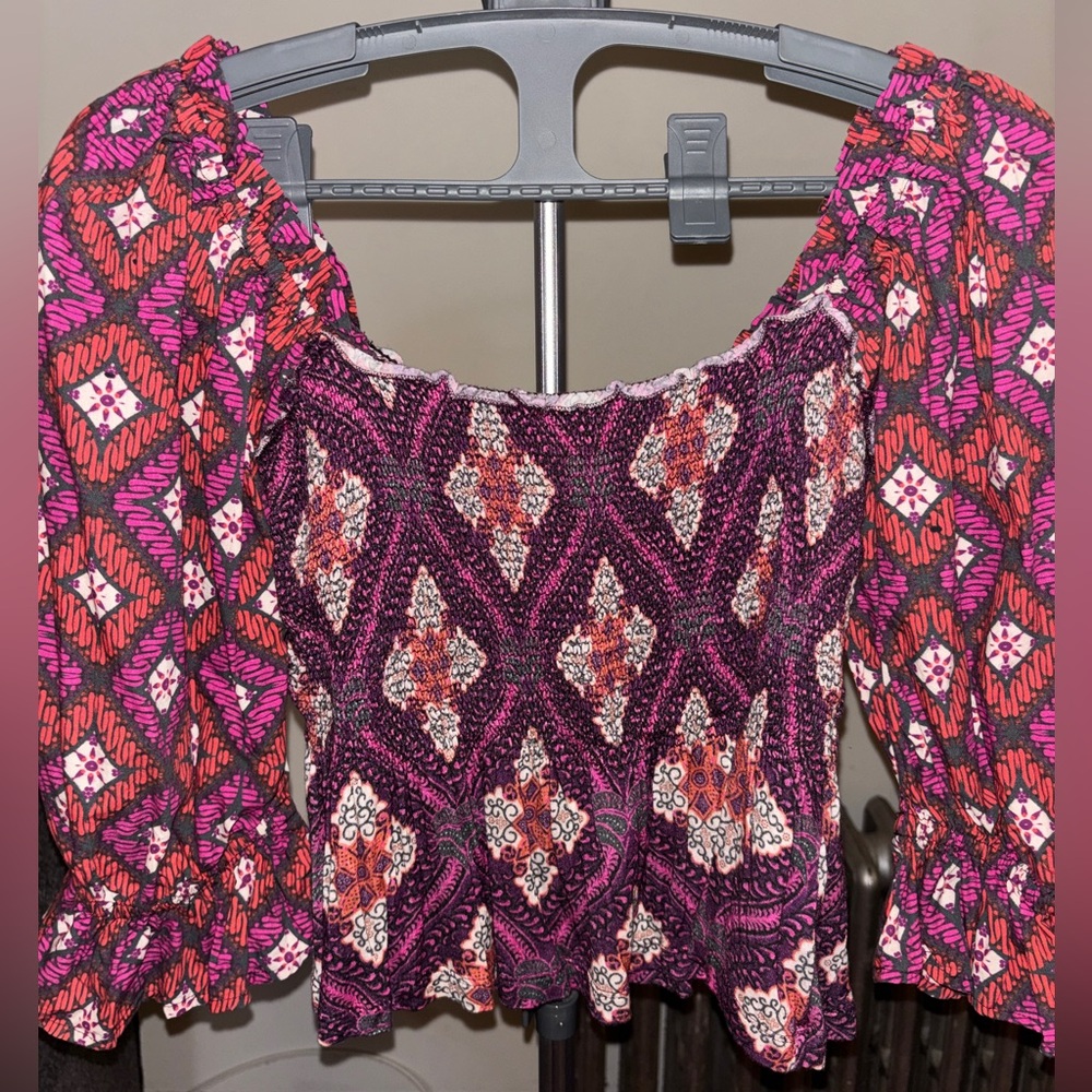 Conditions Apply/Anthropologie Vibrant Geometric Top